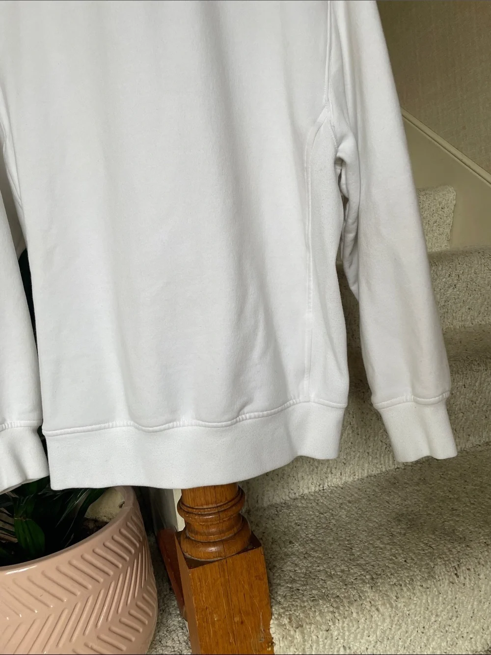 Athleta Slouchy Oversized White Crewneck Sweatshirt